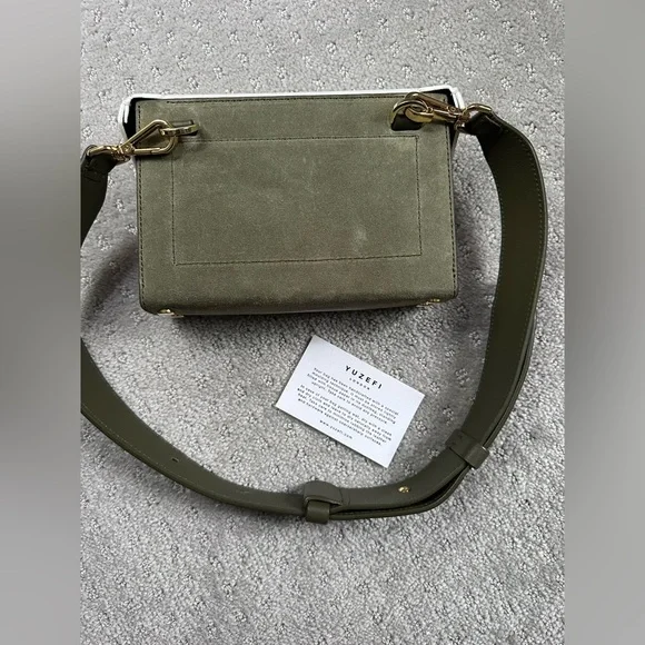 Yuzefi sude trim leather shoulder or waist bag - Picture 3 of 7